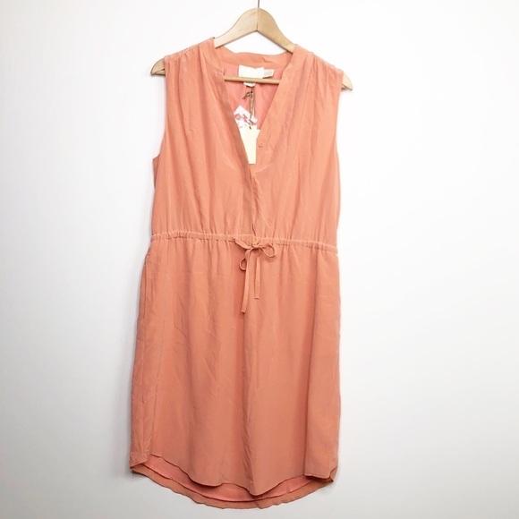 CYNTHIA Rowley, peach silk mini dress - Picture 8 of 8